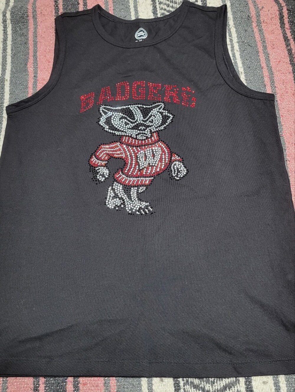 5/$15 Wisconsin Badgers Blingy Rhinestone Tank